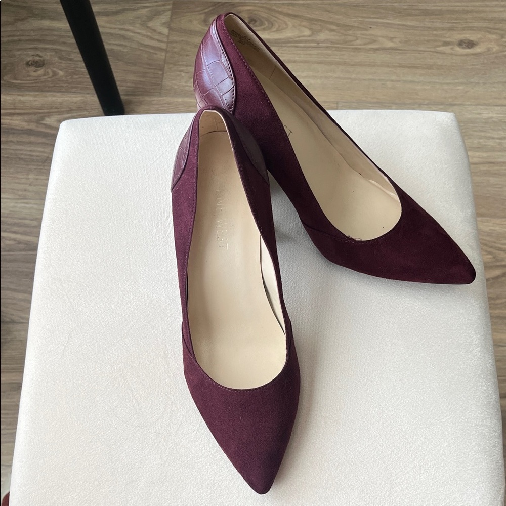 Nine West Burgundy Heels
